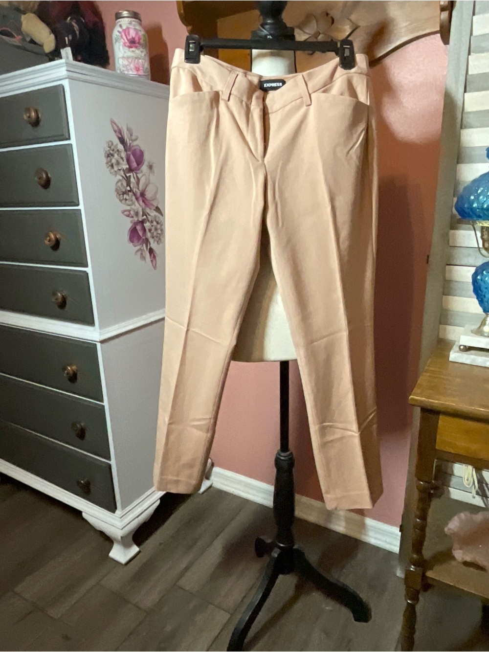 Express Women's Light Blush Slim Dress Pants